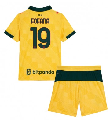 AC Milan Youssouf Fofana #19 Tredje Tröja Barn 2025-26 Kortärmad (+ Korta byxor)