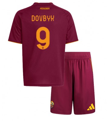 AS Roma Artem Dovbyk #9 Hemmatröja Barn 2025-26 Kortärmad (+ Korta byxor)