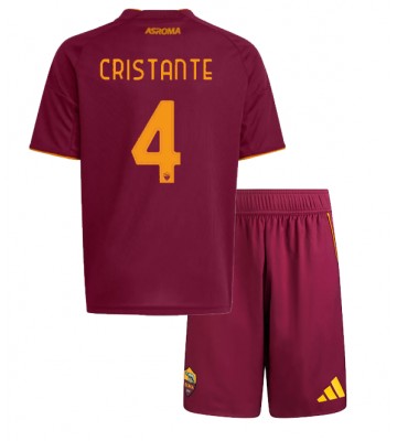 AS Roma Bryan Cristante #4 Hemmatröja Barn 2025-26 Kortärmad (+ Korta byxor)