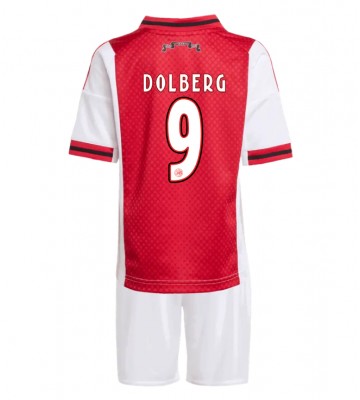 Ajax Kasper Dolberg #9 Hemmatröja Barn 2025-26 Kortärmad (+ Korta byxor)
