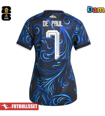 Argentina Rodrigo De Paul #7 Bortatröja Dam VM 2026 Kortärmad