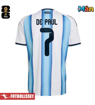 Argentina Rodrigo De Paul #7 Hemmatröja VM 2026 Kortärmad