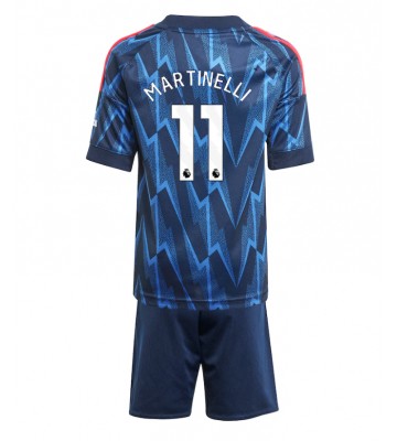 Arsenal Gabriel Martinelli #11 Bortatröja Barn 2025-26 Kortärmad (+ Korta byxor)