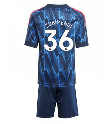 Arsenal Martin Zubimendi #36 Bortatröja Barn 2025-26 Kortärmad (+ Korta byxor)