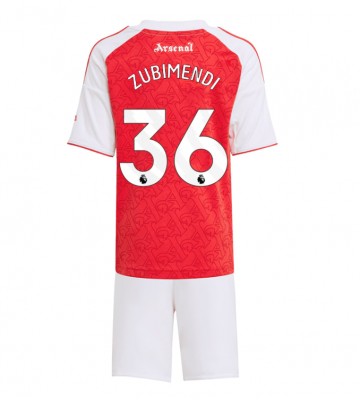 Arsenal Martin Zubimendi #36 Hemmatröja Barn 2025-26 Kortärmad (+ Korta byxor)