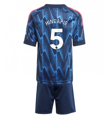 Arsenal Piero Hincapie #5 Bortatröja Barn 2025-26 Kortärmad (+ Korta byxor)