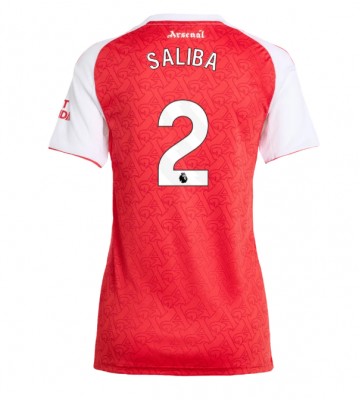 Arsenal William Saliba #2 Hemmatröja Dam 2025-26 Kortärmad