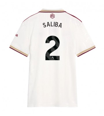 Arsenal William Saliba #2 Tredje Tröja Dam 2025-26 Kortärmad