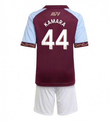 Aston Villa Boubacar Kamara #44 Hemmatröja Barn 2025-26 Kortärmad (+ Korta byxor)