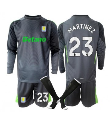 Aston Villa Emiliano Martinez #23 Målvakt Hemmatröja Barn 2025-26 Långärmad (+ Korta byxor)