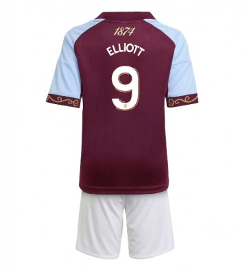 Aston Villa Harvey Elliott #9 Hemmatröja Barn 2025-26 Kortärmad (+ Korta byxor)