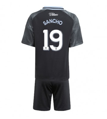 Aston Villa Jadon Sancho #19 Bortatröja Barn 2025-26 Kortärmad (+ Korta byxor)