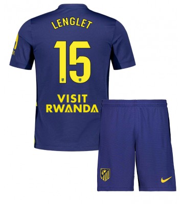 Atletico Madrid Clement Lenglet #15 Bortatröja Barn 2025-26 Kortärmad (+ Korta byxor)