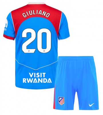 Atletico Madrid Giuliano Simeone #20 Tredje Tröja Barn 2025-26 Kortärmad (+ Korta byxor)