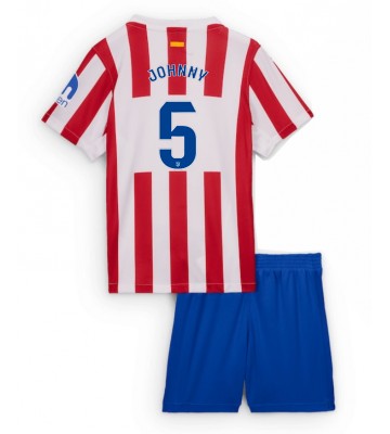 Atletico Madrid Johnny Cardoso #5 Hemmatröja Barn 2025-26 Kortärmad (+ Korta byxor)