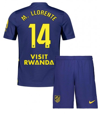 Atletico Madrid Marcos Llorente #14 Bortatröja Barn 2025-26 Kortärmad (+ Korta byxor)