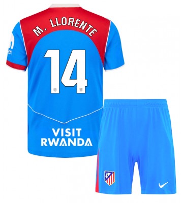 Atletico Madrid Marcos Llorente #14 Tredje Tröja Barn 2025-26 Kortärmad (+ Korta byxor)