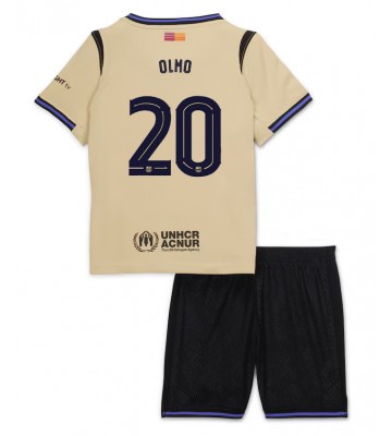 Barcelona Dani Olmo #20 Bortatröja Barn 2025-26 Kortärmad (+ Korta byxor)
