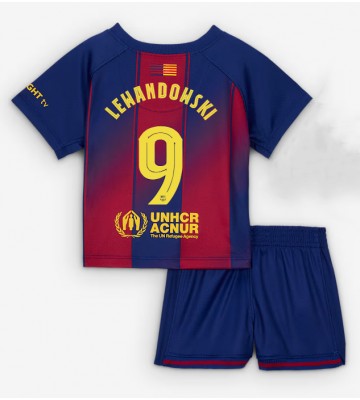 Barcelona Robert Lewandowski #9 Hemmatröja Barn 2025-26 Kortärmad (+ Korta byxor)
