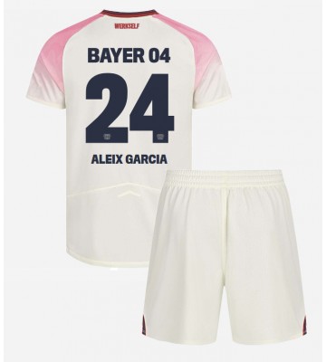 Bayer Leverkusen Aleix Garcia #24 Bortatröja Barn 2025-26 Kortärmad (+ Korta byxor)