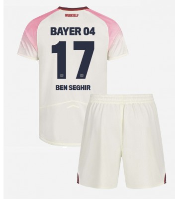 Bayer Leverkusen Eliesse Ben Seghir #17 Bortatröja Barn 2025-26 Kortärmad (+ Korta byxor)