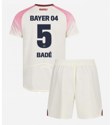 Bayer Leverkusen Loic Bade #5 Bortatröja Barn 2025-26 Kortärmad (+ Korta byxor)