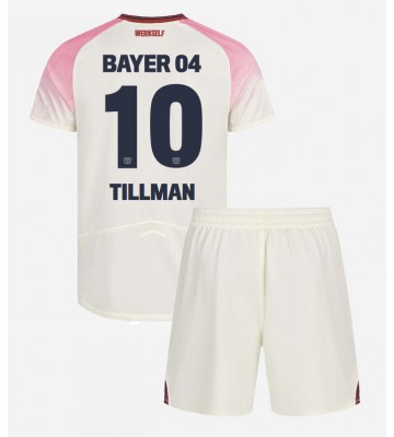 Bayer Leverkusen Malik Tillman #10 Bortatröja Barn 2025-26 Kortärmad (+ Korta byxor)