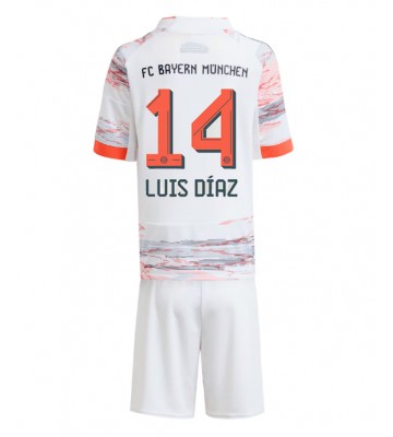 Bayern Munich Luis Diaz #14 Bortatröja Barn 2025-26 Kortärmad (+ Korta byxor)