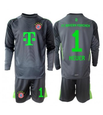 Bayern Munich Manuel Neuer #1 Målvakt Bortatröja Barn 2025-26 Långärmad (+ Korta byxor)