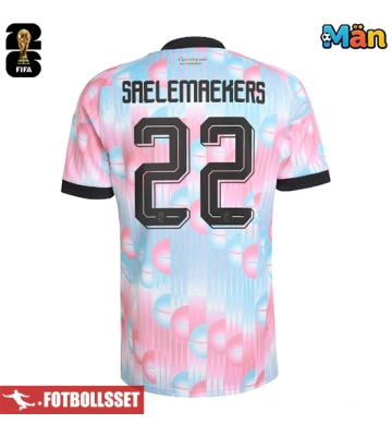 Belgien Alexis Saelemaekers #22 Bortatröja VM 2026 Kortärmad