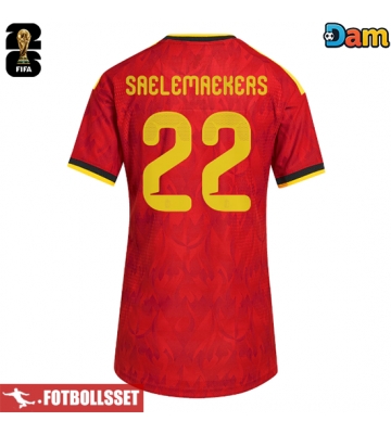 Belgien Alexis Saelemaekers #22 Hemmatröja Dam VM 2026 Kortärmad