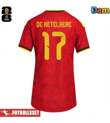 Belgien Charles De Ketelaere #17 Hemmatröja Dam VM 2026 Kortärmad