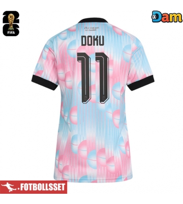 Belgien Jeremy Doku #11 Bortatröja Dam VM 2026 Kortärmad