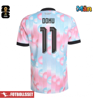 Belgien Jeremy Doku #11 Bortatröja VM 2026 Kortärmad