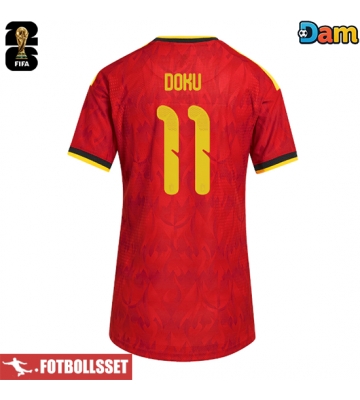 Belgien Jeremy Doku #11 Hemmatröja Dam VM 2026 Kortärmad
