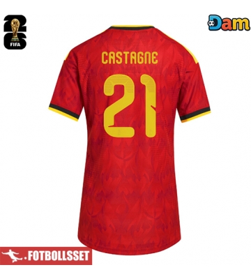 Belgien Timothy Castagne #21 Hemmatröja Dam VM 2026 Kortärmad