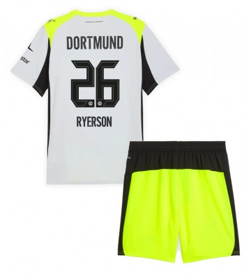Borussia Dortmund Julian Ryerson #26 Bortatröja Barn 2025-26 Kortärmad (+ Korta byxor)