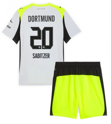 Borussia Dortmund Marcel Sabitzer #20 Bortatröja Barn 2025-26 Kortärmad (+ Korta byxor)