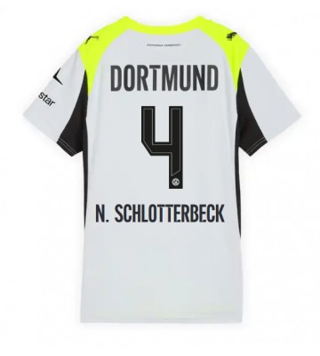 Borussia Dortmund Nico Schlotterbeck #4 Bortatröja Dam 2025-26 Kortärmad