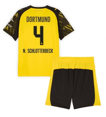 Borussia Dortmund Nico Schlotterbeck #4 Hemmatröja Barn 2025-26 Kortärmad (+ Korta byxor)