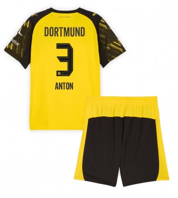 Borussia Dortmund Waldemar Anton #3 Hemmatröja Barn 2025-26 Kortärmad (+ Korta byxor)