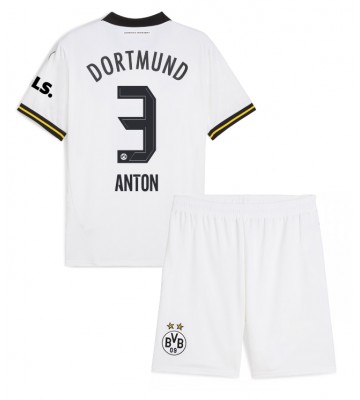 Borussia Dortmund Waldemar Anton #3 Tredje Tröja Barn 2024-25 Kortärmad (+ Korta byxor)