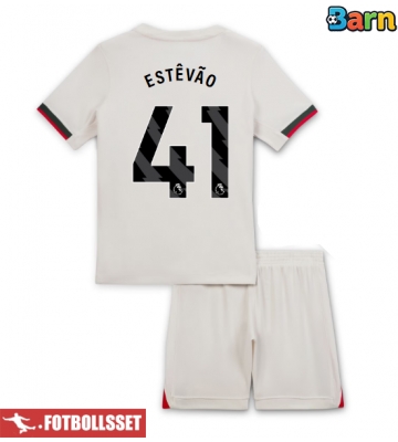 Chelsea Estevao Willian #41 Bortatröja Barn 2025-26 Kortärmad (+ Korta byxor)