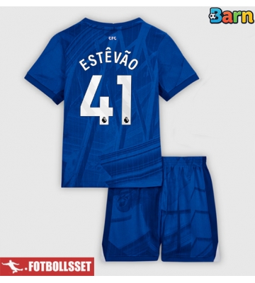 Chelsea Estevao Willian #41 Hemmatröja Barn 2025-26 Kortärmad (+ Korta byxor)