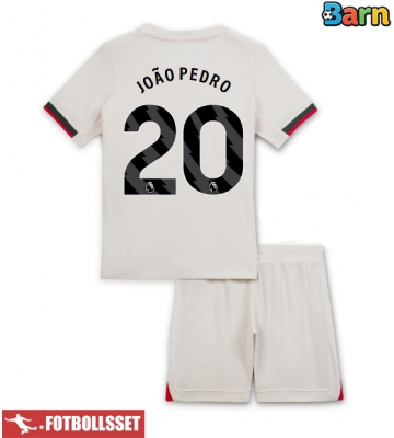 Chelsea Joao Pedro #20 Bortatröja Barn 2025-26 Kortärmad (+ Korta byxor)