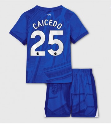 Chelsea Moises Caicedo #25 Hemmatröja Barn 2025-26 Kortärmad (+ Korta byxor)