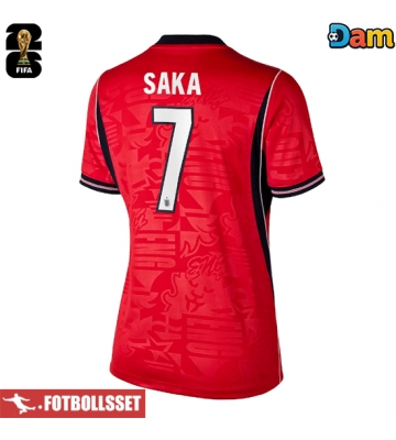 England Bukayo Saka #7 Bortatröja Dam VM 2026 Kortärmad