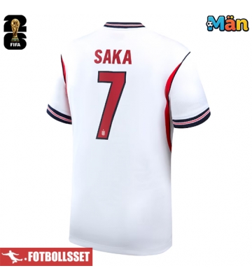 England Bukayo Saka #7 Hemmatröja VM 2026 Kortärmad