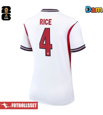 England Declan Rice #4 Hemmatröja Dam VM 2026 Kortärmad