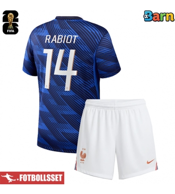 Frankrike Adrien Rabiot #14 Hemmatröja Barn VM 2026 Kortärmad (+ Korta byxor)